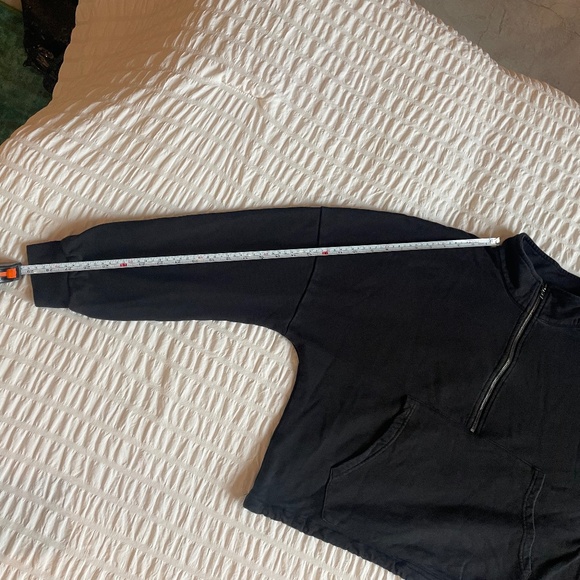 🌟 AllFenix Black Half Zip Drawstring Pullover Size Large | Athleisure Hoodie - Picture 12 of 13